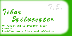 tibor szilveszter business card